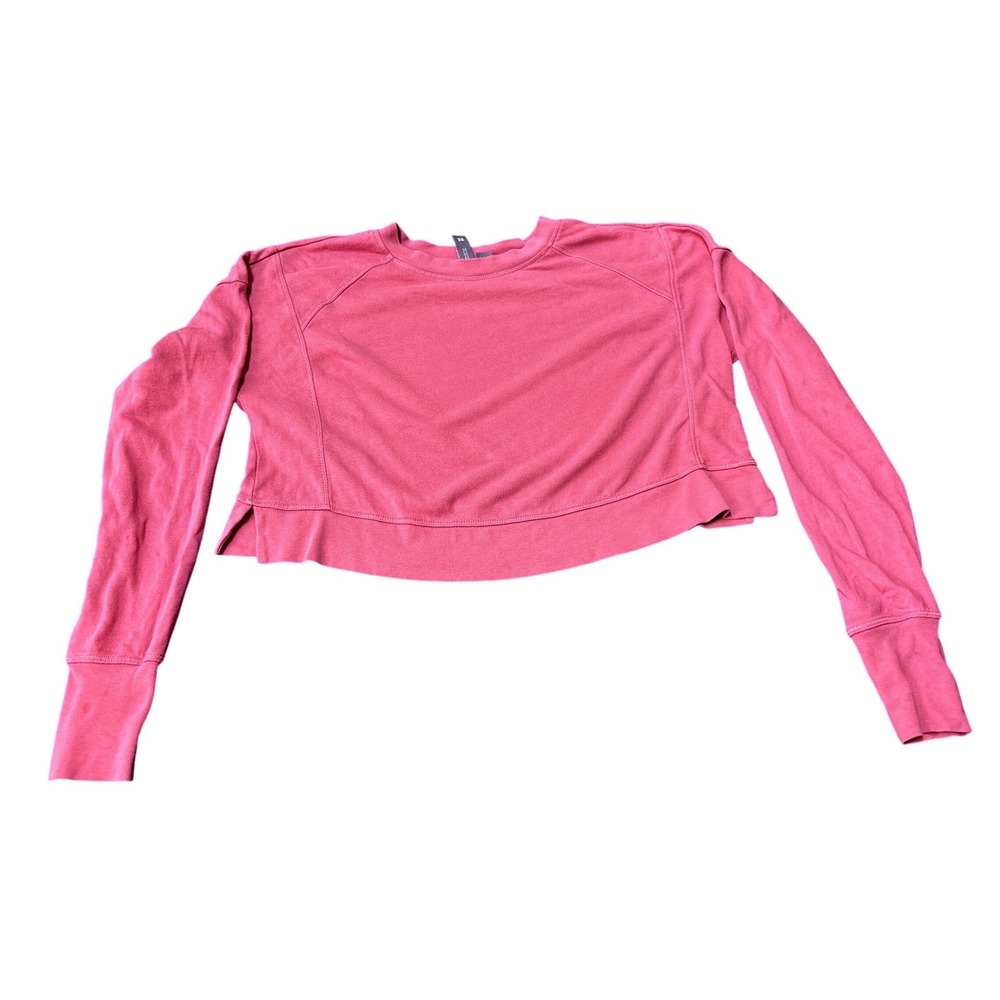 Sweaty Betty London Raspberry Pink Cropped Raglan Sweatshirt Small